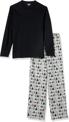 Vista 5 de Tienda Essentials Conjunto de pijama de franela para hombre (disponible en tallas grandes y altas)