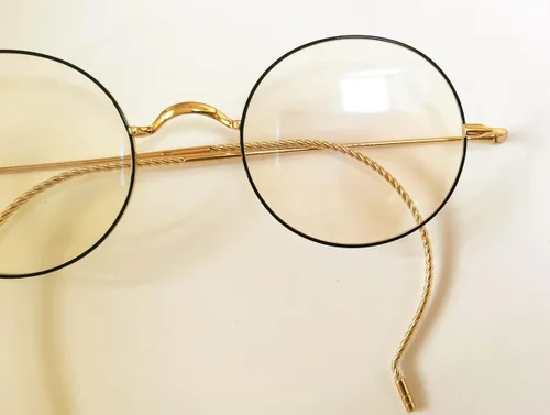 Vista 3 de Circleperson Gafas de titanio puro Vintage redondo Cable templo ligero