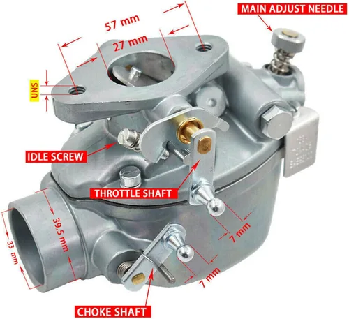 Vista 2 de Carburador Eruditeness FIT para Ford Jubilee NAA NAB TractorEAE9510C, B2NN9510A, EAE9510A Marvel Schebler TSX428 Carb