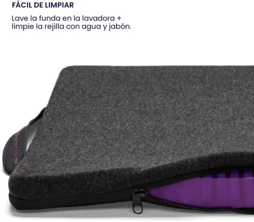Vista 6 de Almohadón de asiento sin presión The Royal Purple Handles for Car, Office Chair, Stadium - Pressure-Reducing for Hard Seats, Temperature-Neutral