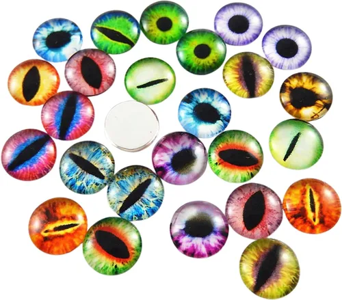 Vista 14 de juliewang Wholesale en bulk Assorted Ojo de dragón Cubiertos Cabochons de vidrio redondas para hacer Muñeca y la joyería Configuración
