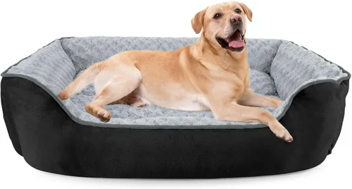 Vista 24 de JOEJOY - Cama rectangular para perros grandes, medianos y pequeños - Cama de sofá ortopédica lavable, suave y transpirable para cachorros