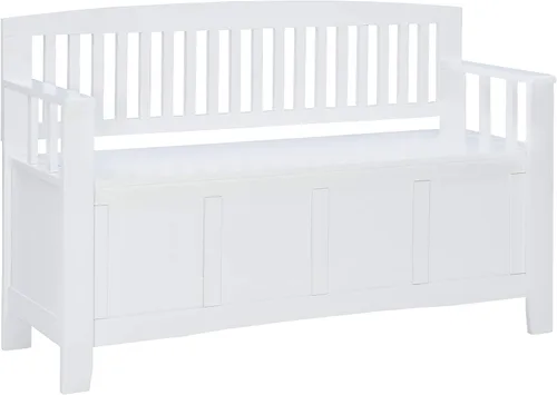 Vista 24 de Linon Home Dcor Linon Home Decor Cynthia - Banco de almacenamiento, 50 pulgadas de ancho x 17.25 pulgadas de profundidad x 32 pulgadas de alto, nogal