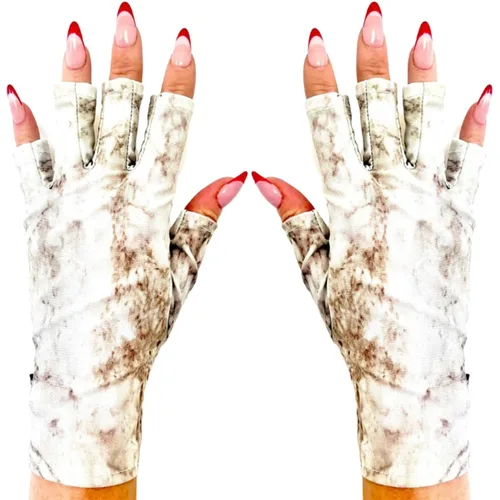 Vista 33 de ManiGlovz - Guantes de uñas originales con protección UPF 50+ UV Manicura de gel y guantes anti UV sin dedos para mujeres Se pueden utilizar