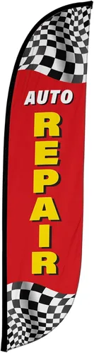 Vista 12 de LookOurWay Bandera de plumas, bandera publicitaria de 12 pies de alto para promoción de negocios y eventos, solo bandera, detalles automáticos