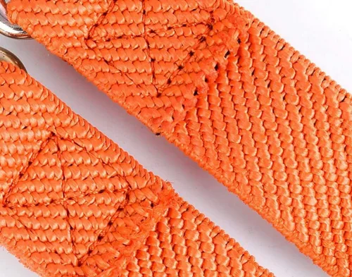 Vista 4 de Cuerda elástica plana, cuerda elástica de 60 pulgadas naranja resistente con ganchos