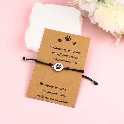 Vista 39 de PLwelth Pulseras de perro de cachorro para mujeres y hombres, regalos conmemorativos para amantes de las mascotas, regalos de amistad para ella, sus