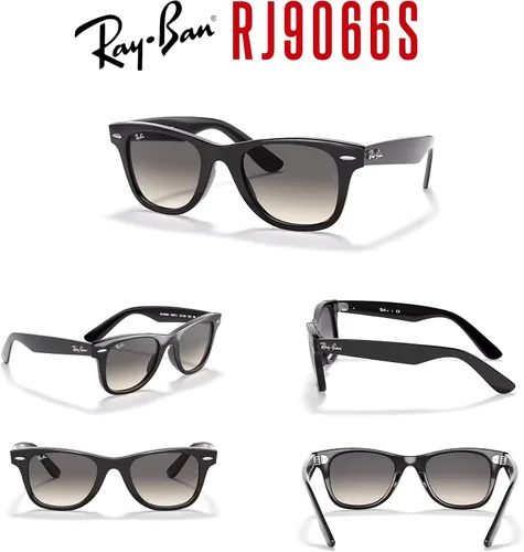 Vista 7 de Ray-Ban Junior Wayfarer RJ9066S - Lentes de sol cuadrados para hombre y mujer + paquete con gafas de diseñador iWear Kt