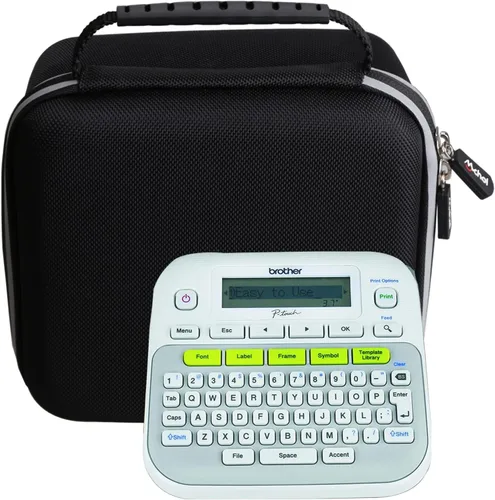 Vista 6 de Mchoi Funda rígida portátil compatible con la etiquetadora Brother P-Touch PTD210/PTD220, solo funda