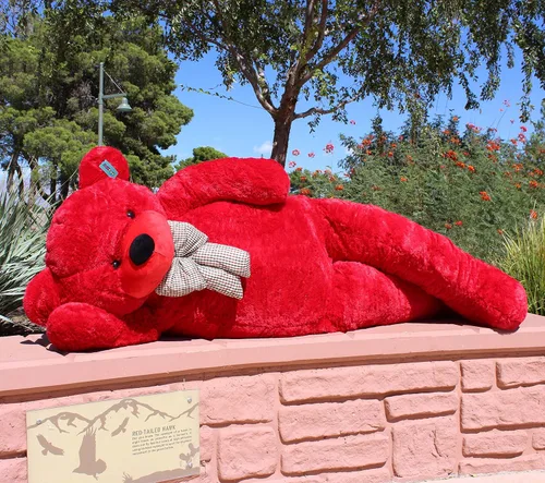 Vista 5 de Joyfay Oso de peluche gigante de 91 pulgadas, color rojo, de 7.5 pies, el mejor regalo para cumpleaños, Navidad, San Valentín, aniversario