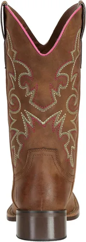 Vista 3 de J's.o.l.e Botas vaqueras de moda para mujer, punta cuadrada, anchas, media pantorrilla, vaqueras occidentales