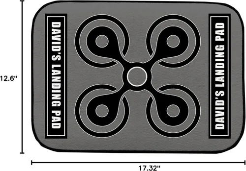 Vista 3 de Artylicious Almohadilla de aterrizaje personalizada para drones – Almohadilla gris de 17.3 in x 12.6 in DP102, Mavic 3, Mavic Air 2/2S, Mavic Mini