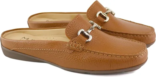 Vista 3 de MARC JOSEPH NEW YORK Sandalias planas de cuero genuino para mujer, informales, cómodas, con puntera cerrada, sin espalda, ligeras, a la moda