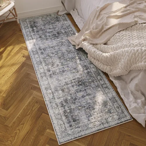 Vista 111 de Rugcomf Alfombra de Entrada de 2'x3' - Patrón Paisley, Tapete para Puerta de Entrada Interior, Floral Vintage, Lavable a Máquina, Alfombra