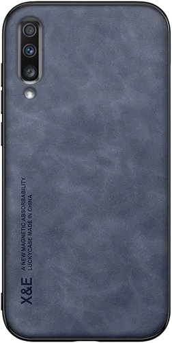 Vista 5 de Kepuch Silklike Funda para Samsung Galaxy A70 - Cubierta Parachoques Placa De Metal Incorporada Para Samsung Galaxy A70 - Gris