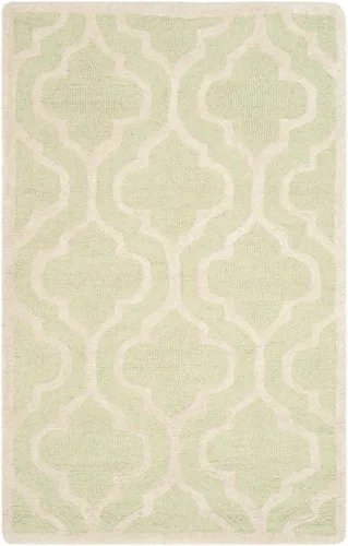 Vista 11 de SAFAVIEH Cambridge Collection CAM132E - Alfombra decorativa de lana marroquí de primera calidad, 2 x 3 pies, color negro y marfil