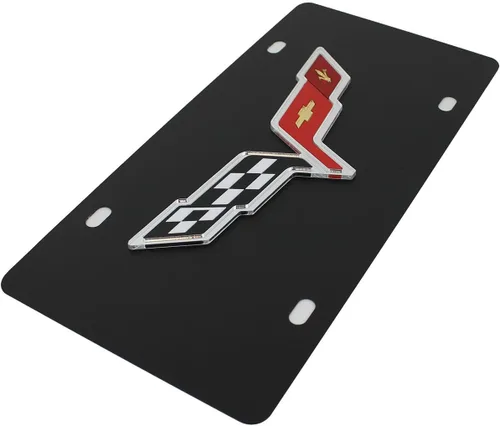 Vista 2 de Chevrolet Eurosport Daytona - Compatible con placa de matrícula Corvette C6 Flags 2005-2013, en acero negro