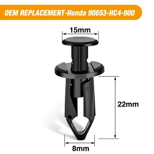 Vista 3 de GOOACC 100 clips de guardabarros para el cuerpo, remaches para el motor, debajo de la cubierta, clips de protección contra salpicaduras para Honda