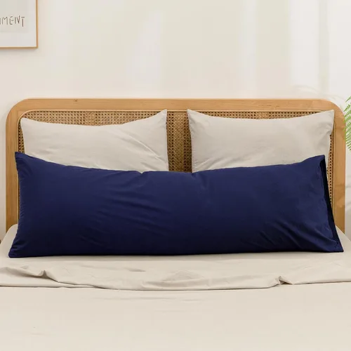 Vista 18 de BESTOUCH 100% Algodón Lavado Funda de Almohada para Cabello y Piel, Sensación de Lino, Suave, Cómoda, Transpirable, Juego de 2 Fundas de Almohada