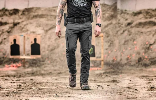 Vista 4 de TIANBA Pantalones militares de senderismo para hombre, pantalones casuales para exteriores, ligeros, tácticos, con múltiples bolsillos