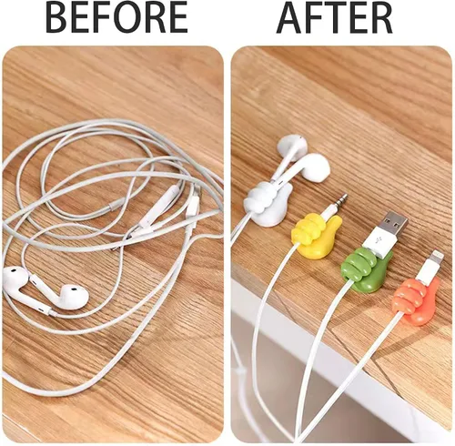 Vista 2 de CERETIA 18 ganchos de silicona autoadhesivos para el pulgar, ganchos de pared multifuncionales para clip de cable, soporte para llaves, ganchos
