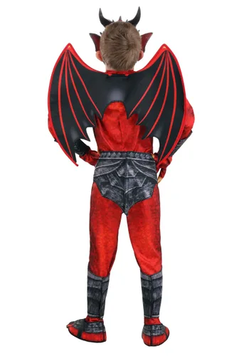 Vista 2 de Disfraz de Demonio Malévolo para Niños Multicolor