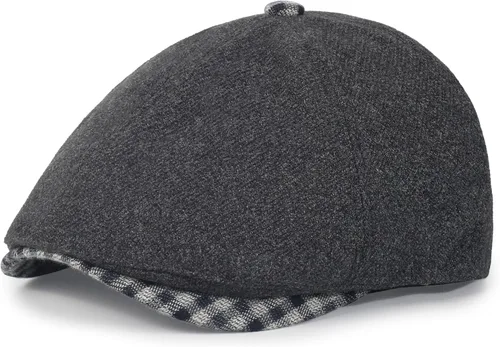 Vista 18 de Sombrero Newsboy de Qlauca para Hombre de Algodón 6 Paneles