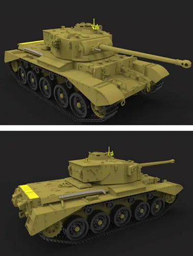 Vista 6 de Bronco Models tanque Cruiser Británico A34, Modelo "Comet Kit (escala 1/35)