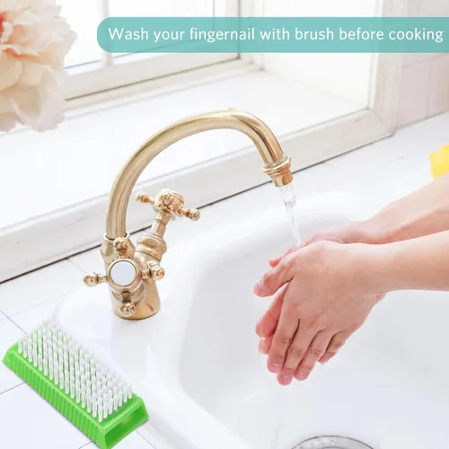 Vista 6 de Boao 5 cepillos de mano para limpieza de uñas, cepillo de uñas, cepillo suave no desechable, cepillo de limpieza de uñas de plástico para hombres