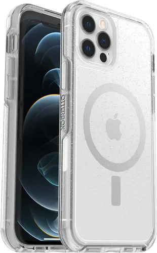 Vista 8 de OtterBox Symmetry - Funda con MagSafe para iPhone 12 y iPhone 12 PRO (solamente), embalaje no minorista, transparente