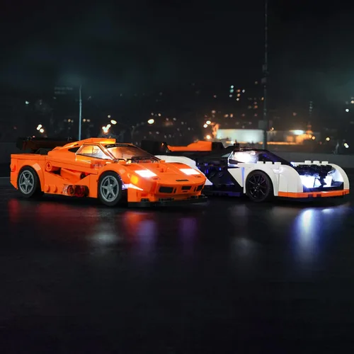 Vista 6 de VONADO Kit de luz LED compatible con Lego Speed Champions Sets 76918, iluminación de bricolaje compatible con Lego McLaren Solus GT
