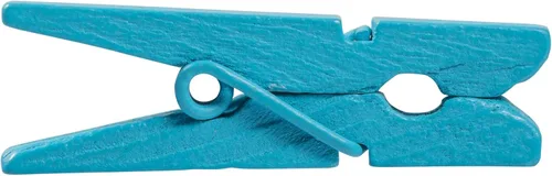 Vista 6 de JAM Papel® Mini Madera Ropa Pin Clips – 1 1/8" & 7/8 – 50 por caja, Blanco