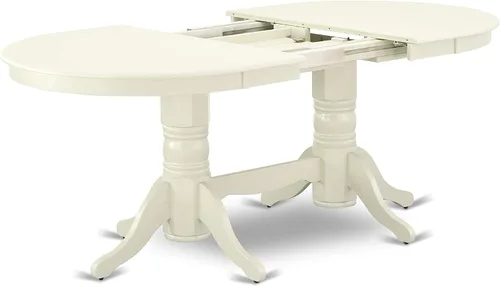Vista 5 de East West Furniture Vancouver - Juego de cocina de 5 piezas para 4 personas, incluye una mesa de comedor ovalada con hoja de mariposa y 4 sillas