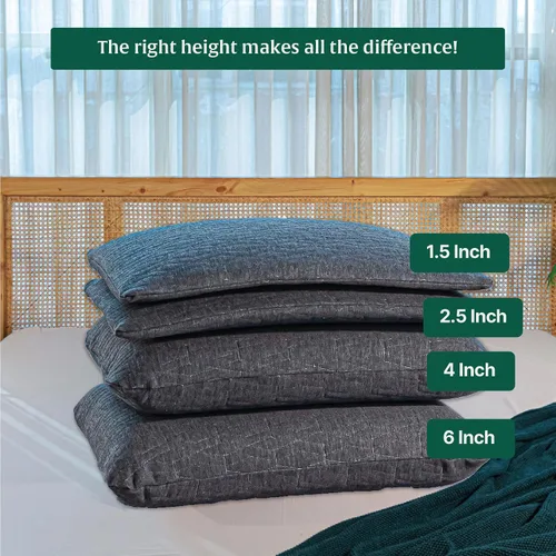 Vista 8 de The White Willow Almohada delgada para dormir, espuma viscoelástica de gel refrescante para aliviar el dolor de cuello, diseño ergonómico delgado