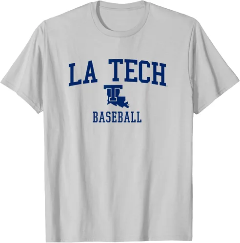 Vista 5 de Camiseta de béisbol Louisiana Tech Bulldogs, Gris