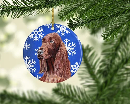 Vista 387 de Caroline's Treasures Cavalier Spaniel - Adorno de cerámica para colgar en el árbol de Navidad, para el hogar, Navidad, fiestas, regalo, 3 pulgadas