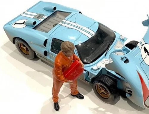 Vista 3 de American Diorama Figura de Mechanic Dan, naranja 23792OR - Figura de escala 1/18 - Accesorio de diorama