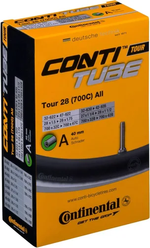 Vista 2 de Continental Tour 28 - Válvula Schrader de 1.575 in (700x32-47), paquete de 2 con palancas