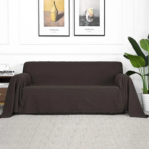 Vista 22 de MYSKY HOME - Funda para sofá, fundas para sofás, funda para silla extragrande, funda para sofá geométrico de color chocolate, funda para sofá