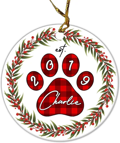 Vista 16 de Adorno personalizado para foto de perro, adorno de Navidad personalizado para mascotas 2023, regalos de Navidad personalizados para cachorros