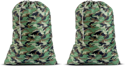 Vista 9 de Resistente bolsa comercial en tamaño jumbo para lavandería 22"x32" XL Nylon Laundry Bag, Locking Drawstring, Machine Washable, Heavy Duty, Travel