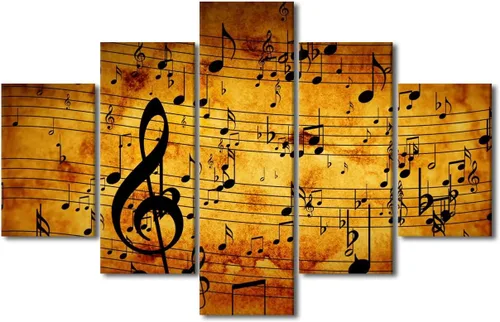 Vista 84 de Lienzo decorativo para pared, diseño de DJ Music Mixes the Track HD impreso en pinturas, 5 piezas de imágenes abstractas para sala de estar, obra