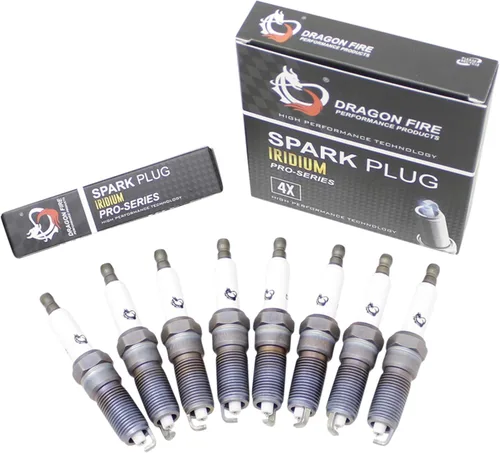 Vista 4 de DRAGON FIRE PERFORMANCE Power Pack Set Bobinas de Encendido Cuadradas Iridium Bujías de 0.335 in Cables de enchufe compatibles con GEN V LT1 LT