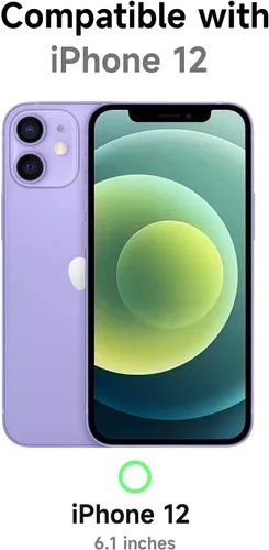 Vista 2 de LoeoeL Funda para iPhone 12 con Purpurina Compatible con Magsafe, Femenina Linda Brillante Magnética Mag Safe Bonita Funda para Teléfono