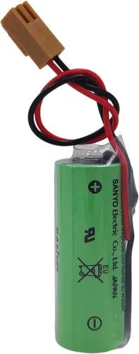 Vista 3 de (15 unidades) 3V 2500mAh CR17450SE-R PLC Batería de litio con enchufe para FANUC A98L-0031-0012 Sistema CNC no recargable