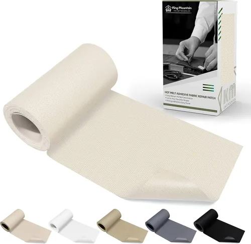 Vista 14 de KING MOUNTAIN Parche de lona para planchar, 3 x 60 pulgadas, parche de reparación de tela 100% algodón impermeable, utilizado para varios sofás