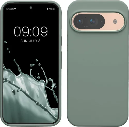 Vista 107 de kwmobile Funda Compatible con Google Pixel 6 Pro - Funda de Teléfono de Silicona TPU con Acabado Suave - Azul Caribe