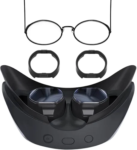 Vista 2 de PECOOVR Lens Spacer Protector Glasses Anti-Scratch Rings for PSVR2 Prevent Myopia Glasses Scratching + Upgraded USB C Magnetic Adapter for