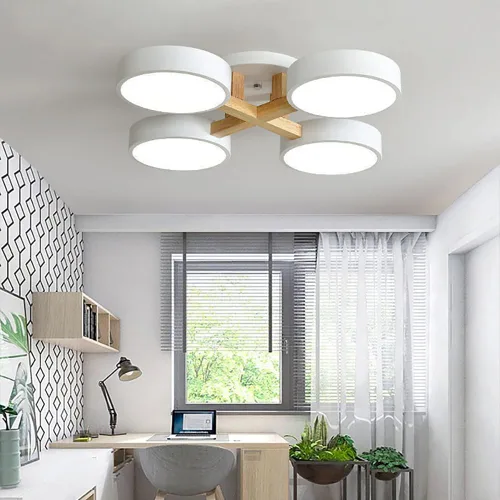 Vista 28 de Lámpara de techo LED, lámpara de techo 33WGreen 3 CCT para dormitorio, sala de estar, cocina