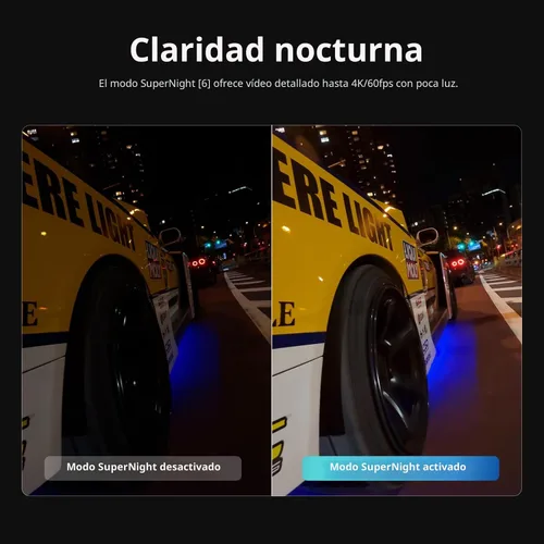 Vista 8 de DJI Osmo Action 6 Capture More Combo, cámara de acción impermeable 8K con sensor cuadrado de 1/1.1", apertura variable de f/2.0–f/4.0, duración